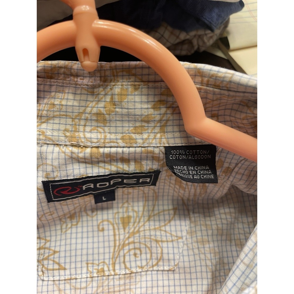 Roper Pearl Snap Long Sleeve Shirt Large  Western - Picture 5 of 5